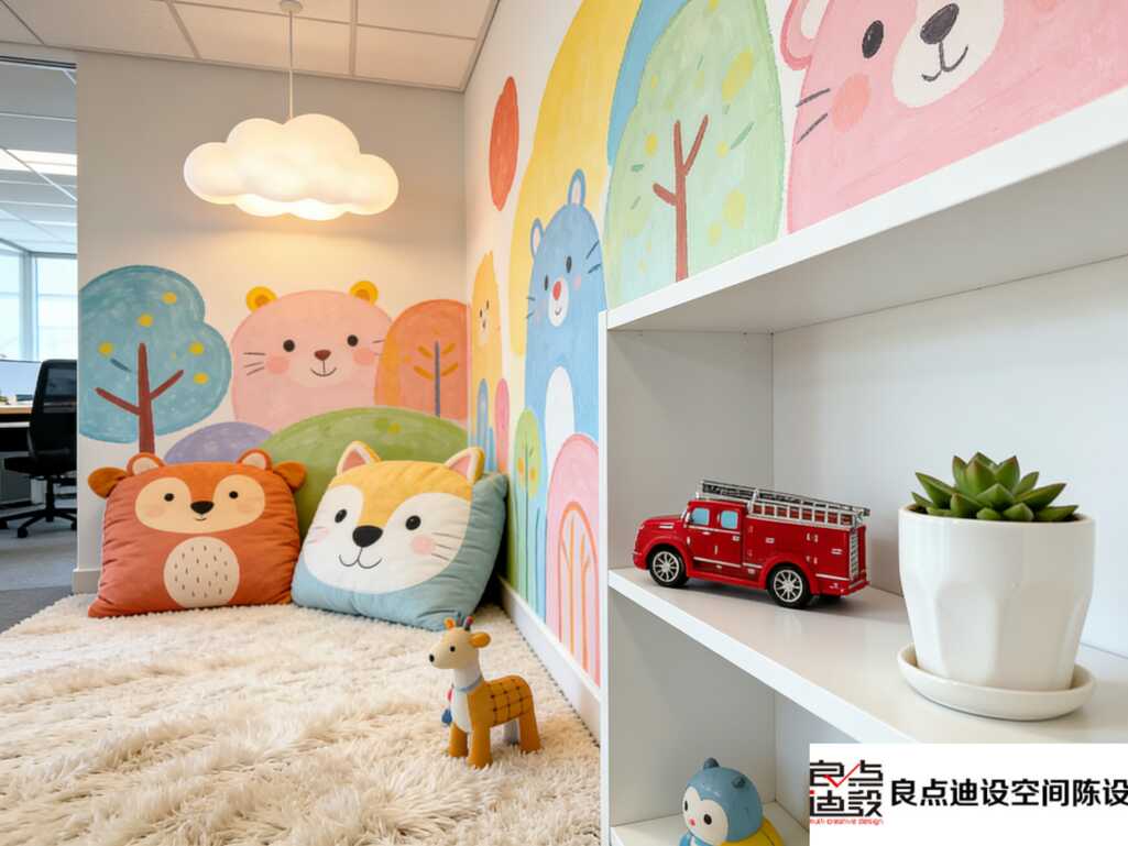 办公室软装设计|把母婴公司休息区做成治愈亲子风✨打工人都不想下班